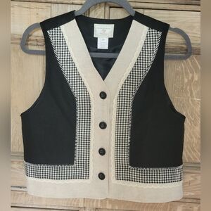 Susan Bristol Black and Cream Vest